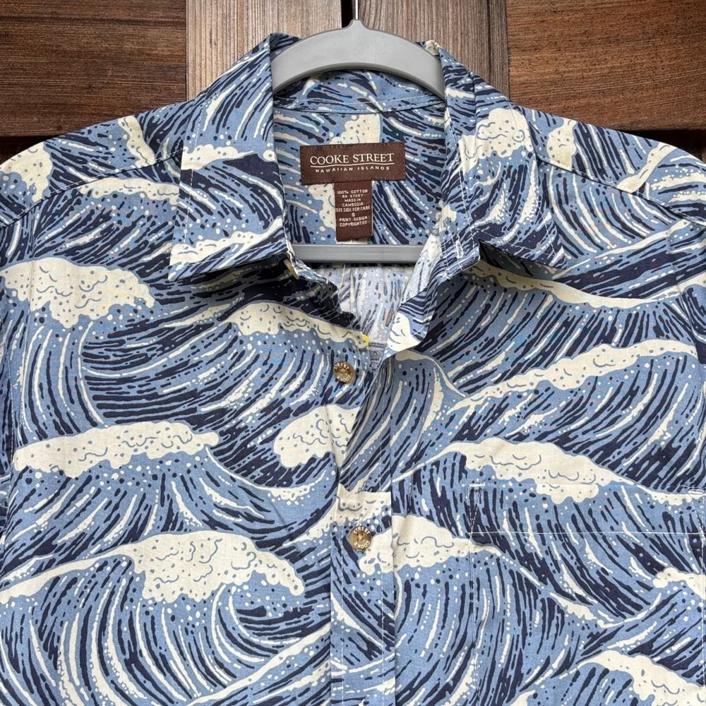 Cooke Street Ocean Wave Print Shirt - Picture 5 of 12